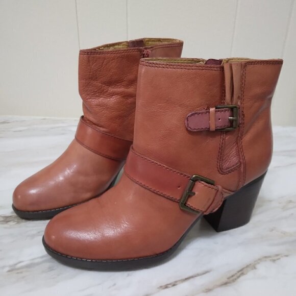 Nine West | "Lildipper " Leather Boot Short Shaft Chunky Heel | Size 9M - Picture 2 of 14